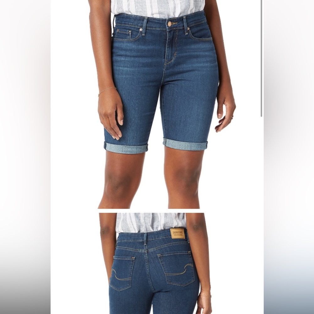 Signature by Levi Strauss & Co.™ Women's Mid Rise Bermuda Shorts SZ 24 NWT